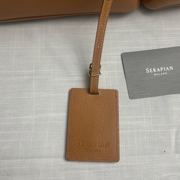 Brand new never used Serapian Milano Slim briefcase. Color Tobaco. - Picture 5 of 15